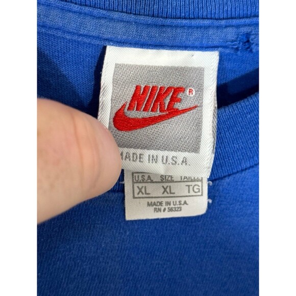 Vintage Nike Volleyball Just Do It Shirt Blue XL USA - Picture 6 of 10